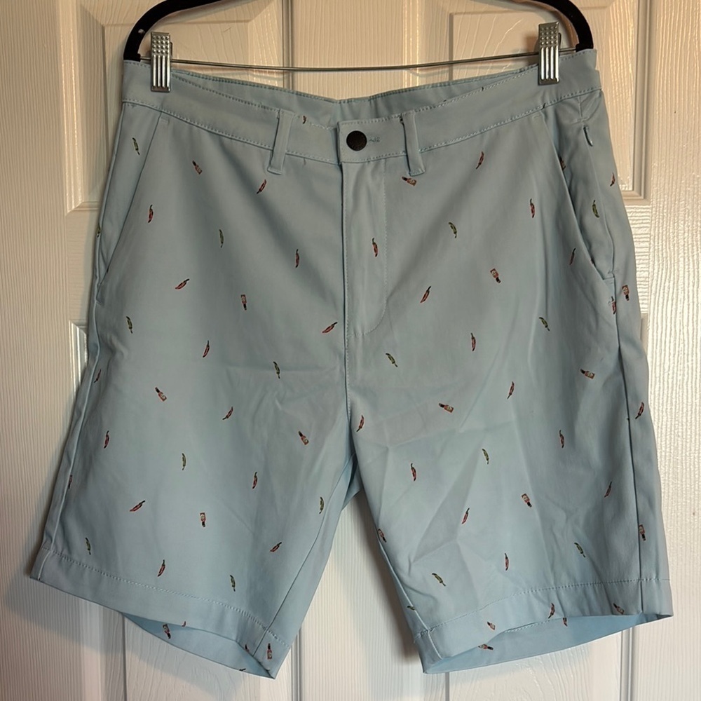 Jachs New York men’s blue chili pepper flat front shorts size 34